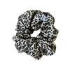 Sylki Women's Black Maxi Silk Scrunchie - Leopard Print In Black