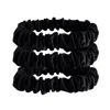 Sylki Women's Black Silk Hair Ties - Three Pack In Black