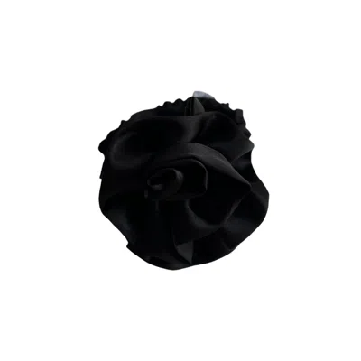 Sylki Women's Flower Applique Hair Tie - Black