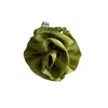 Sylki Women's Flower Applique Hair Tie - Green In Green