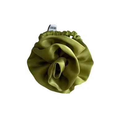 Sylki Women's Flower Applique Hair Tie - Green