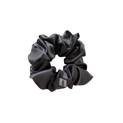 Sylki Women's Grey Silk Scrunchie In Grey