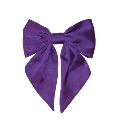 Sylki Women's Hair Bow Clip - Purple