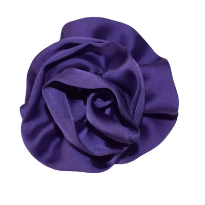 Sylki Women's Pink / Purple Flower Hair Clip - Purple In Blue