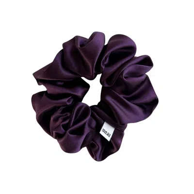 Sylki Women's Purple Maxi Silk Scrunchie - Plum