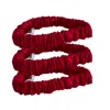 Sylki Women's Red Silk Hair Ties - Three Pack In Red