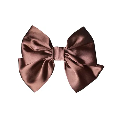 Sylki Women's Short Hair Bow - Brown