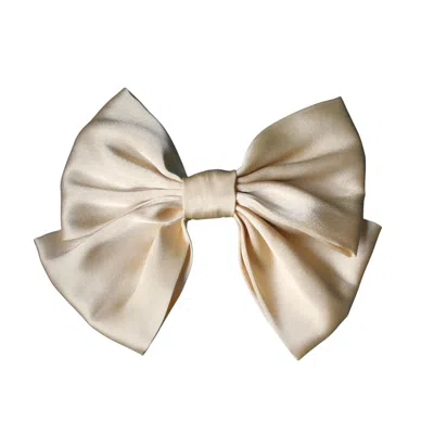 Sylki Women's Short Hair Bow - Gold