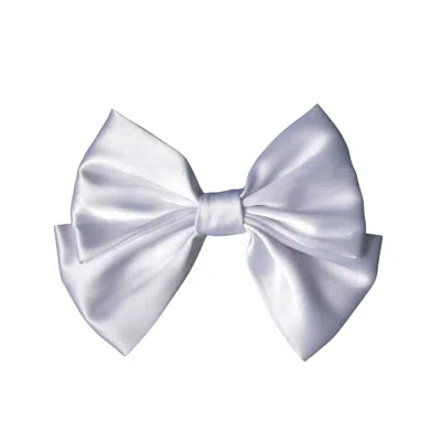 Sylki Women's Short Hair Bow - White