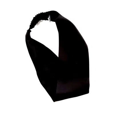 Sylki Women's Silk Wide Headband - Black