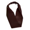 Sylki Women's Silk Wide Headband - Brown In Brown