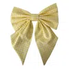 Sylki Women's Yellow / Orange Hair Bow Clip - Yellow Gingham