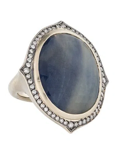 Pre-owned Sylva & Cie 14k Sapphire & Diamond Cocktail Ring In Multi