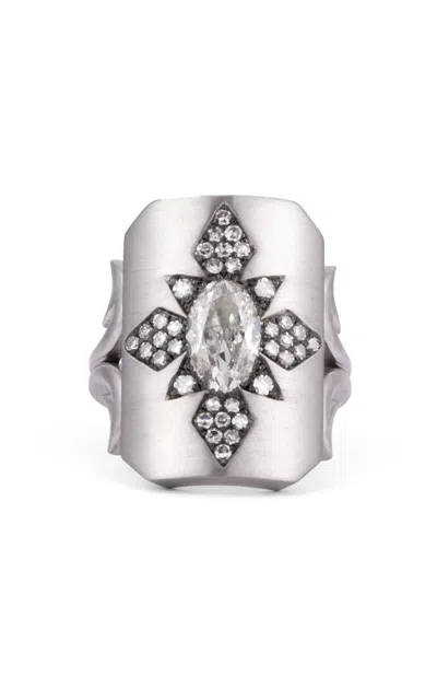Sylva & Cie 18k White Gold Gilded Age Ten Table Ring