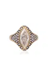 Sylva & Cie 18k Yellow Gold Gilded Age Marquise Diamond Ring In White