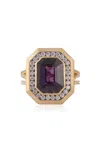 Sylva & Cie 18k Yellow Gold Purple Sapphire Gilded Age Ring