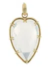 Sylva & Cie 18k Yellow Gold Quartz Heart Pendant In Brown