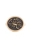 Sylva & Cie 18k Yellow Gold Scorpio Zodiac Signet Ring In Multi