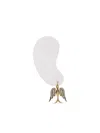 Sylva & Cie 18k Yellow Gold Small Swallow Diamond And Ruby Earring In Gold