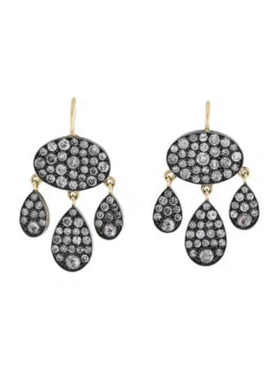 Pre-owned Sylva & Cie 3.06ctw Diamond Chandelier Earrings In Multi