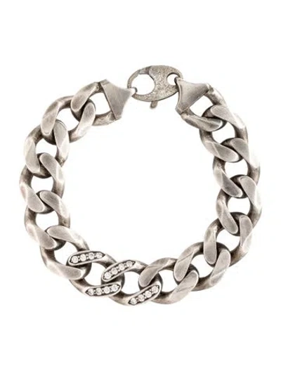 Pre-owned Sylva & Cie Diamond Curb Link Bracelet, 7.25" In Multi