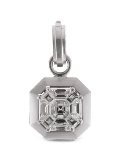Sylva & Cie Diamond Mosaic Pendant In Metallic