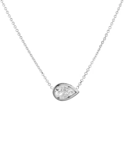 Sylva & Cie Diamond Pear Mosaic Necklace In Metallic