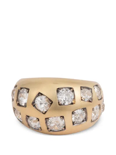 Sylva & Cie Verzierter Ring Mit Diamanten In Gold