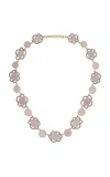 Sylva & Cie Flora 18k Yellow Gold Chalcedony; Diamond Necklace