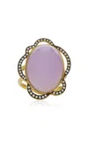 Sylva & Cie Flora 18k Yellow Gold Chalcedony; Diamond Ring