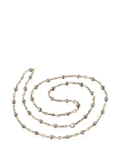 Sylva & Cie Hematite Beaded Necklace In Multi
