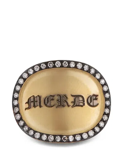 Sylva & Cie Merde Diamond Ring In Gold