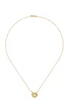 Sylva & Cie Mosaic Heart Cubist 18k Yellow Gold Diamond Pendant