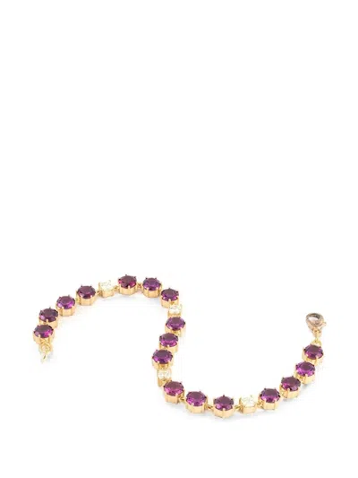 Sylva & Cie Rhodolite And Diamond Tennis Bracelet In Multi