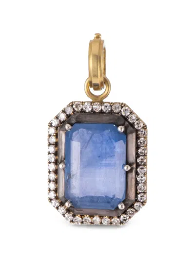 Sylva & Cie Sapphire And Diamond Pendant In Blue