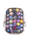 Sylva & Cie Ten Table Sapphire Ring In Multi