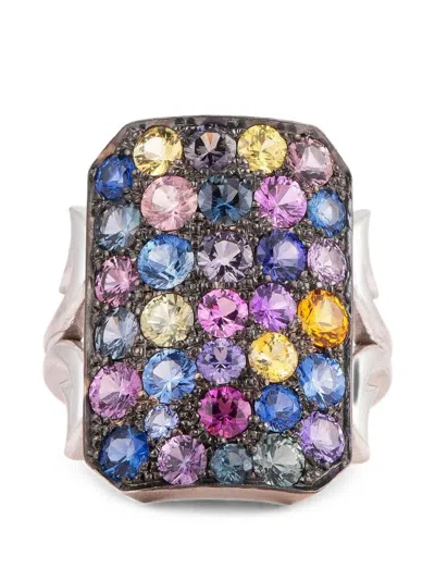 Sylva & Cie Ten Table Sapphire Ring In Multi