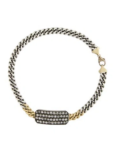 Pre-owned Sylva & Cie Two-tone Diamond Ten Table Wrap Bracelet In Multi