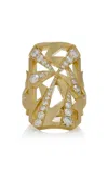 Sylva & Cie Ten Table Ii 18k Yellow Gold Diamond Ring