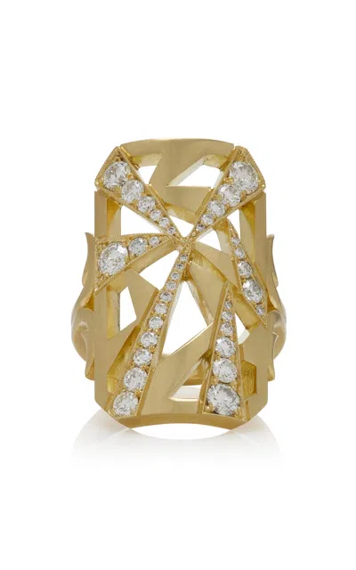 Sylva & Cie Ten Table Ii 18k Yellow Gold Diamond Ring In Gold