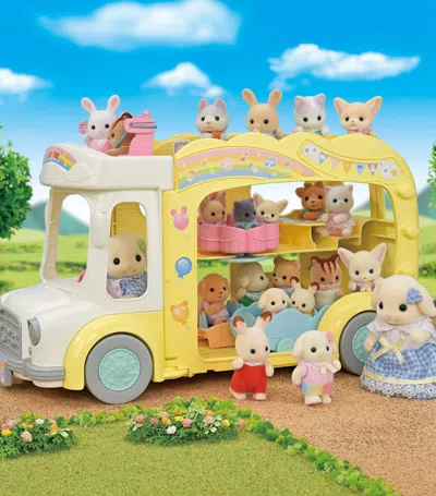 Sylvanian Families Rainbow Fun Nursery Bus In Multi