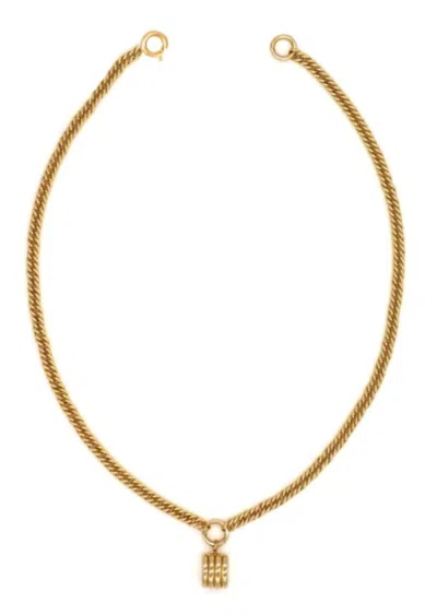 Sylvia Benson Women's Entwine Drop Necklace In Gold
