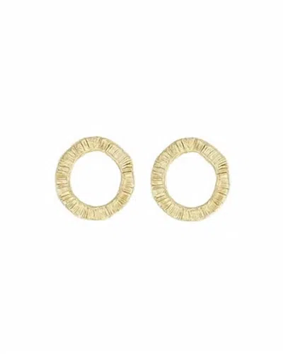 Sylvia Benson Women's Hedge Hoop Earrings In Gold