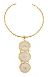 Sylvia Toledano 18k Gold Plated Agate Necklace