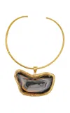 Sylvia Toledano 18k Gold Plated Agate Necklace