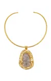 Sylvia Toledano 18k Gold Plated Amethyst Necklace