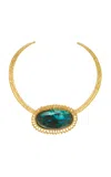 Sylvia Toledano 18k Gold Plated Chrysocolla Necklace