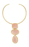 Sylvia Toledano 18k Gold Plated Pink Opal Necklace