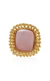 Sylvia Toledano 18k Gold Plated Pink Opal Ring