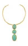 Sylvia Toledano 18k Gold Plated Turquoise Necklace